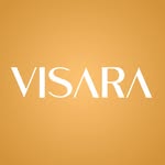 Logotipo da Visara, marca especializada em cuidados com a pele, oferecendo tratamento eficaz contra acne com profunda absorção e aprovação da Anvisa.